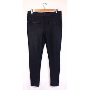 Express shiny black spandex pants Large